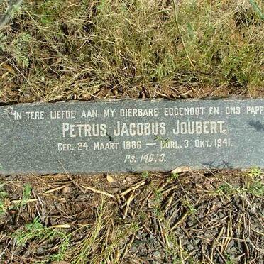 JOUBERT Petrus Jacobus 1886-1941