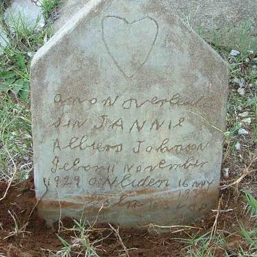 JOHNSON Jannie Albiers 1929-1935