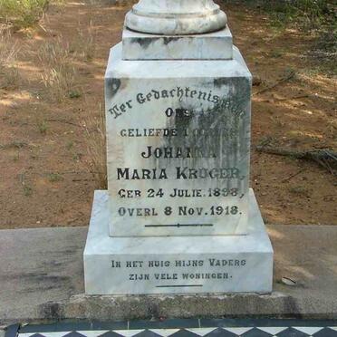KRUGER Johanna Maria 1898-1918