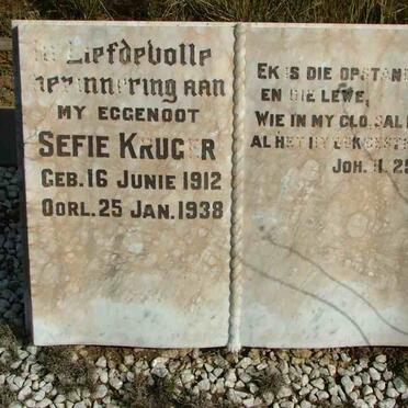 KRUGER Sefie 1912-1938
