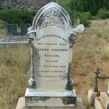KRUGER Barend Johannes 1852-1915