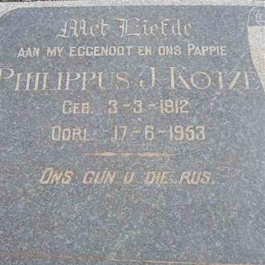 KOTZE Philippus J. 1912-1953