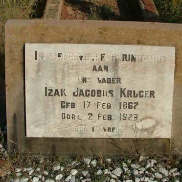 KRUGER Izak Jacobus 1862-1923