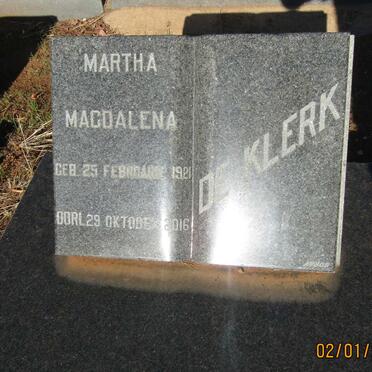 KLERK Gerrit Hendrik Jacobus, de 1921-1979 &amp; Martha Magdalena 1921-2016