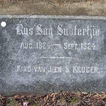 KRUGER Sustertjie 1924-1924