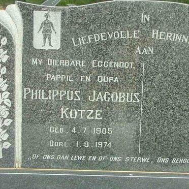 KOTZE Philippus Jacobus 1905-1974