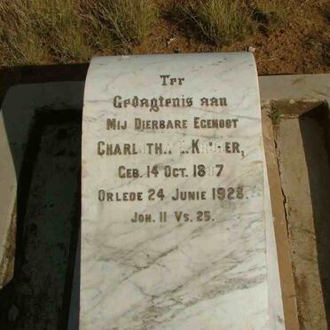 KRUGER Charlotha E. 1897-1928