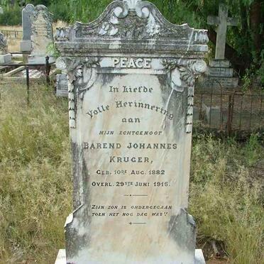 KRUGER Barend Johannes 1882-1915