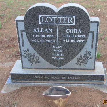 LOTTER Allan 1914-2000 &amp; Cora 1922-2011