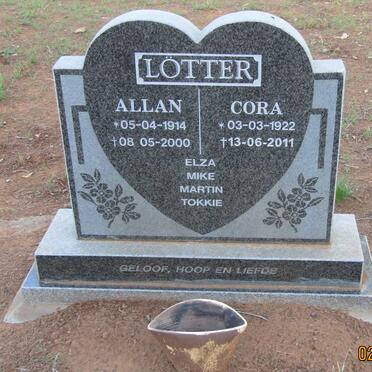 LOTTER Allan 1914-2000 &amp; Cora 1922-2011