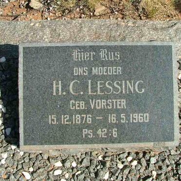 LESSING A.J. 1874-1951 &amp; H.C. VORSTER 1876-1960