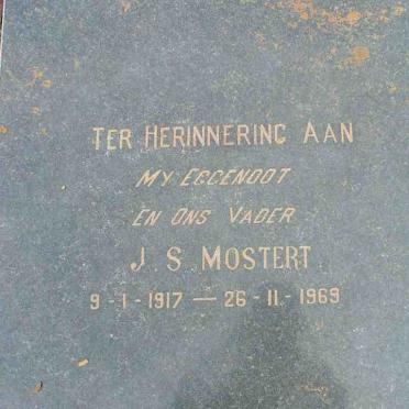 MOSTERT J.S. 1917-1969