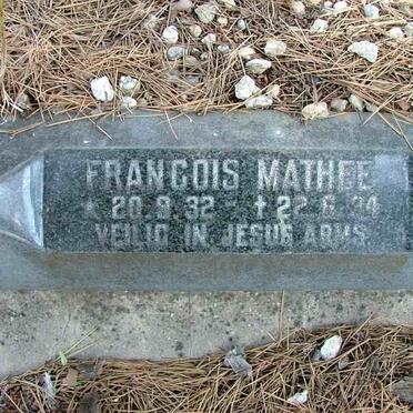 MATHEE Francois 1932-1934
