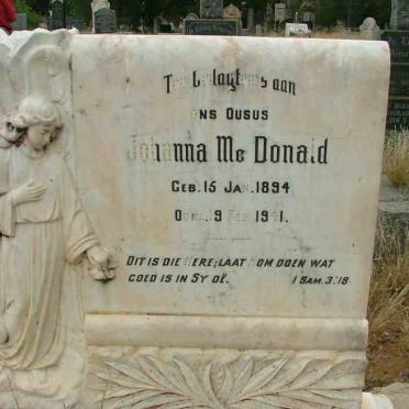 McDONALD Johanna 1894-1941