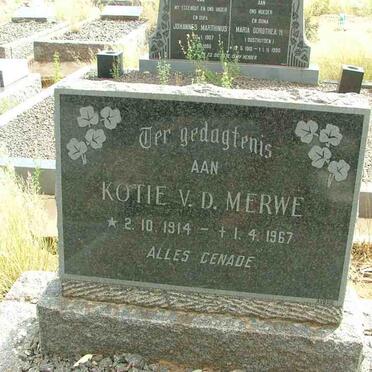 MERWE Kotie, v.d. 1914-1967