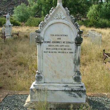 McDONALD Dennis Johannes 1833-1908