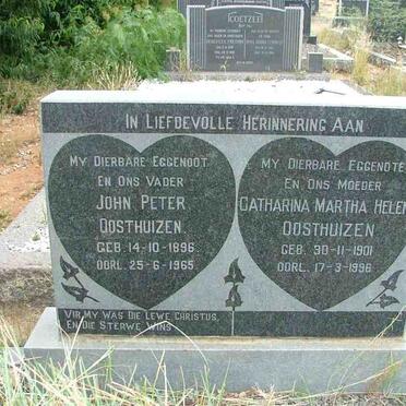OOSTHUIZEN John Peter 1896-1965 &amp; Catharina Martha Helena 1901-1996
