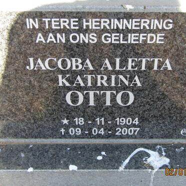 OTTO Jacoba Aletta Katrina 1904-2007