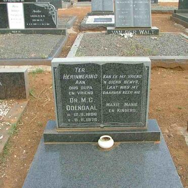 ODENDAAL M.C. 1896-1976