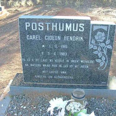 POSTHUMUS Carel Gideon Hendrik 1915-1983