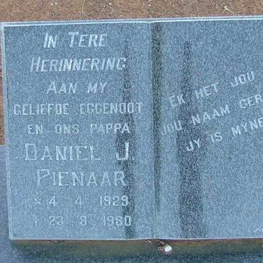 PIENAAR Daniel J. 1929-1980