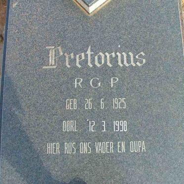 PRETORIUS R.G.P. 1925-1998