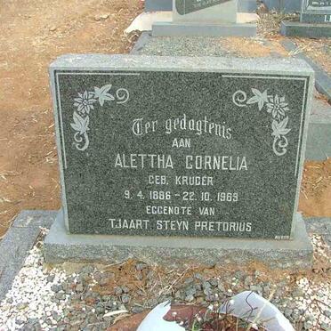 PRETORIUS Alettha Cornelia nee KRUGER 1886-1969