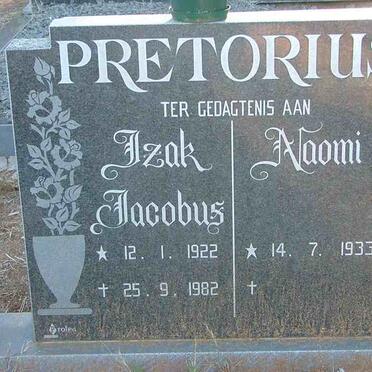PRETORIUS Izak Jacobus 1922-1982 &amp; Naomi 1933-
