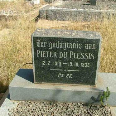 PLESSIS Pieter, du 1919-1933