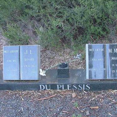 PLESSIS J.L., du 1921-1982 &amp; M.M.M. 1917-1998