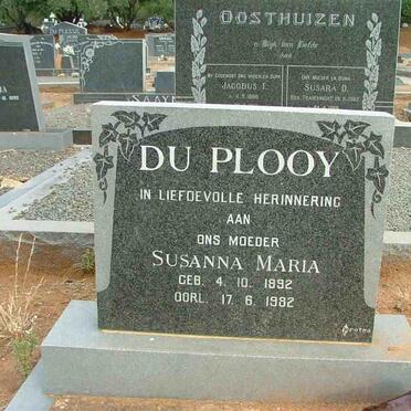 PLOOY Susanna Maria, du 1892-1982