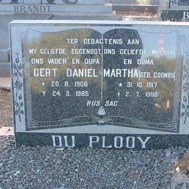 PLOOY Gert Daniel, du 1906-1985 &amp; Martha COOMBS 1917-1998