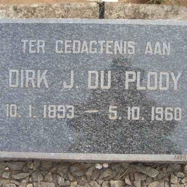 PLOOY Dirk J., du 1893-1960