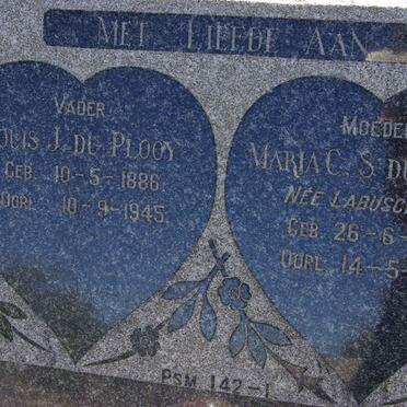 PLOOY Louis J., du 1886-1945 &amp; Maria C.S. LABUSCHAGNE 1888-1949