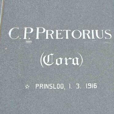 PRETORIUS P.J.S. 1909 &amp; C.P. PRINSLOO 1916-