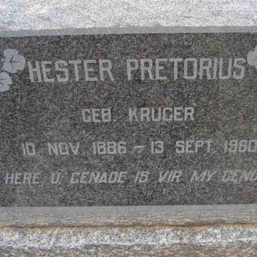 PRETORIUS Hester nee KRUGER 1886-1960
