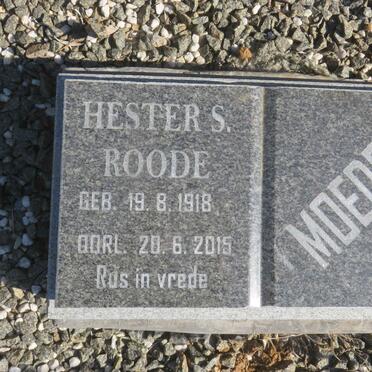 ROODE Hester S. 1918-2015