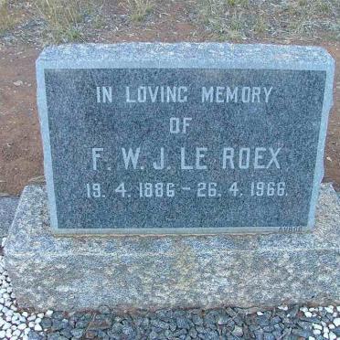 ROEX F.W.J., le 1886-1966