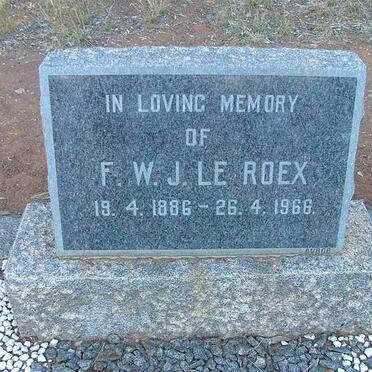 ROEX F.W.J., le 1886-1966