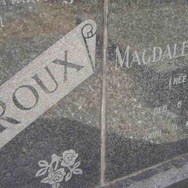 ROUX Magdalena Elenor, le nee LEMUE 1902-1985