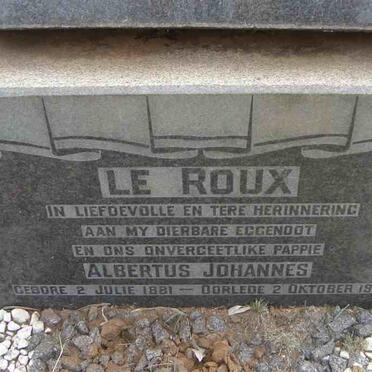 ROUX Albertus Johannes, le 1881-1956