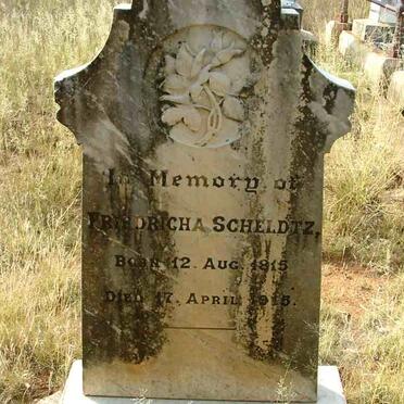 SCHELDTZ Friedricha 1815-1915