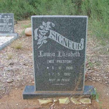 SIGNEUR Louisa Elizabeth nee PRESTON 1908-1992