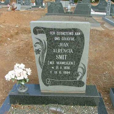 SMIT Joan Alrencia nee VERMEULEN 1936-1984