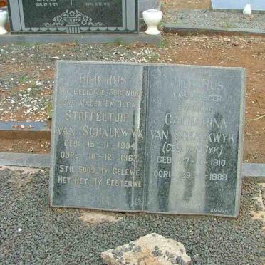 SCHALKWYK Stoffeltjie, van 1904-1967 &amp; Catharina VAN DYK 1910-1989