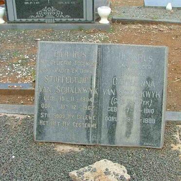 SCHALKWYK Stoffeltjie, van 1904-1967 &amp; Catharina VAN DYK 1910-1989