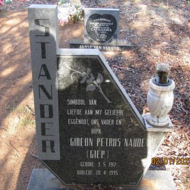 STANDER Gideon Petrus Naude 1917-1995
