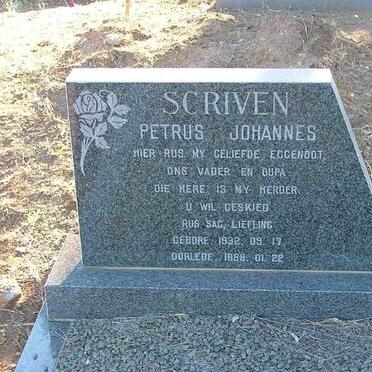 SCRIVEN Petrus Johannes 1932-1988