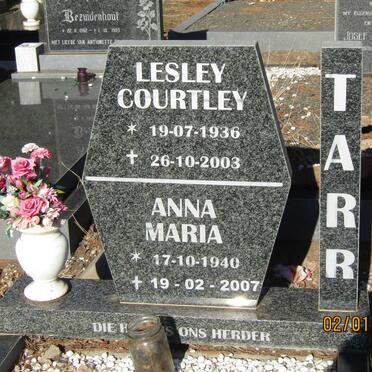 TARR Lesley Courtley 1936-2003 &amp; Anna Maria 1940-2007