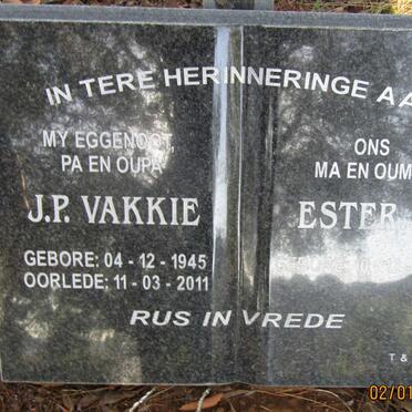 TONDER J.P., van 1945-2011 &amp; Ester J. 1948-